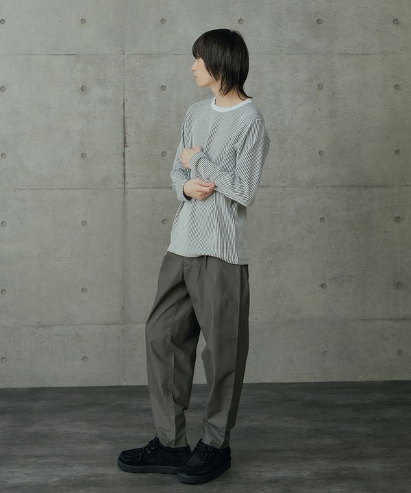 ニットライクストライプカットロンT 詳細画像 2