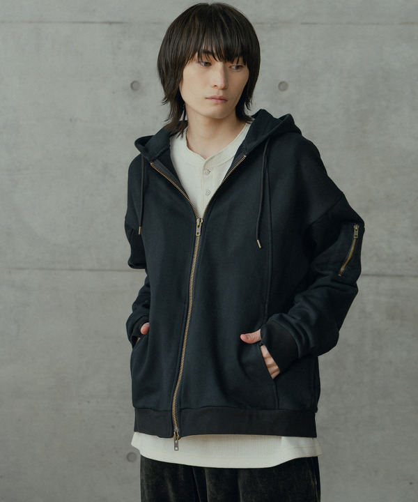 オーバーサイズ切替加工パーカー 詳細画像 16