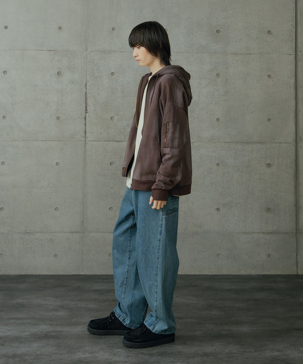 オーバーサイズ切替加工パーカー 詳細画像 2