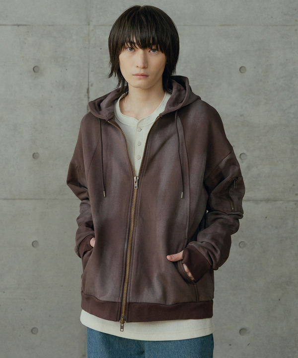 オーバーサイズ切替加工パーカー 詳細画像 6