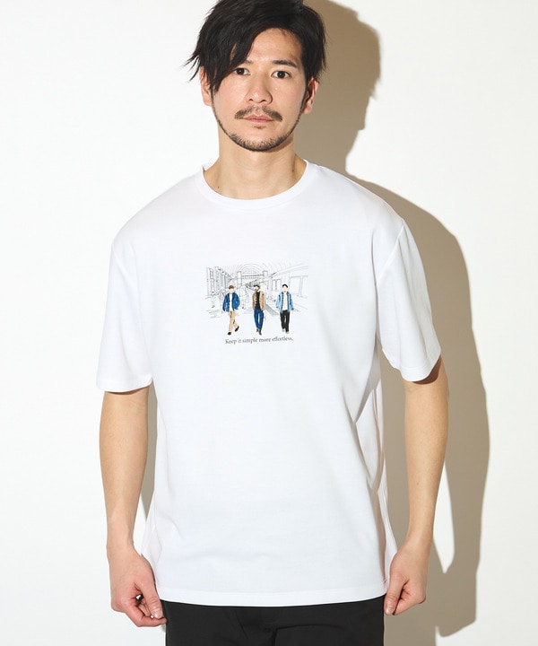 リサイクルポリエステル刺繍プリントTシャツ｜メンズファッション通販 MEN'S BIGI ONLINE STORE (メンズビギ オンラインストア)