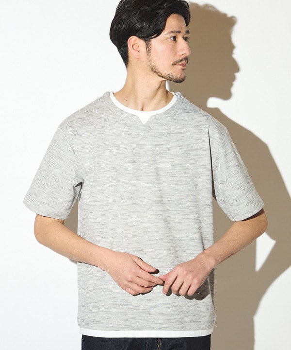 杢鹿の子フェイクレイヤードTシャツ｜メンズファッション通販 MEN'S BIGI ONLINE STORE (メンズビギ オンラインストア)