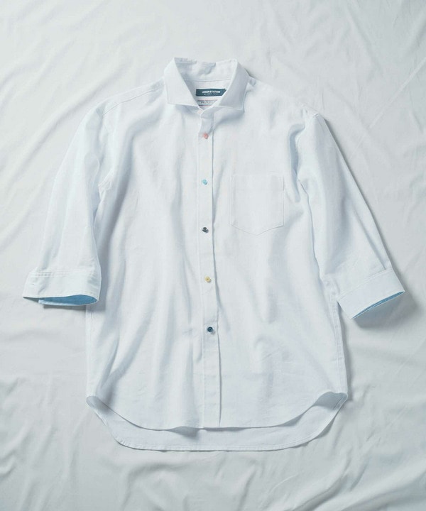 COOLMAXリネン混7分袖シャツ 詳細画像 ホワイト 1