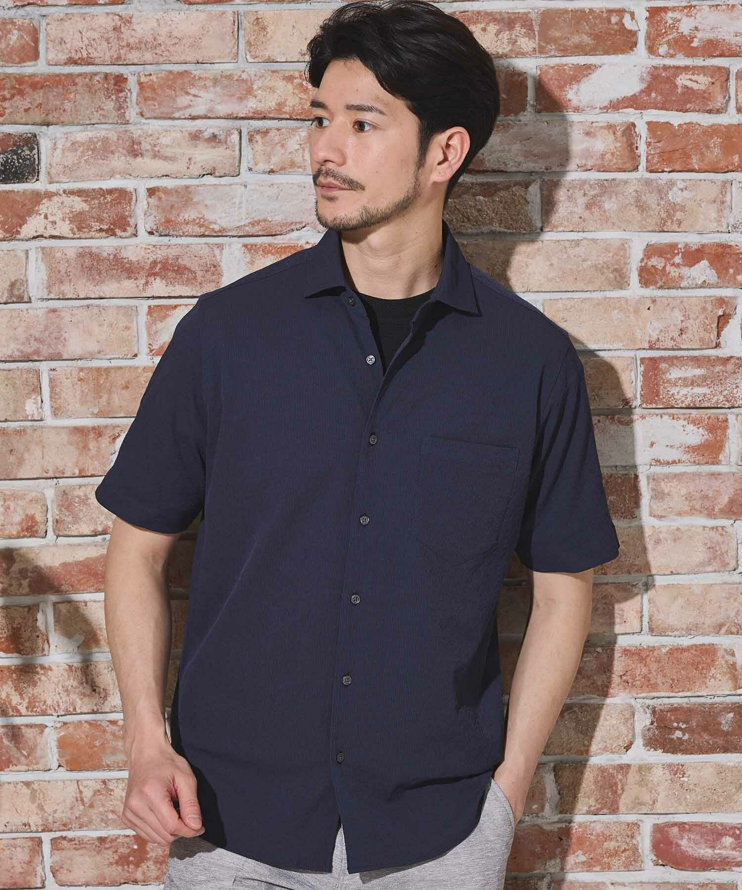 ワッシャーワイドカラー半袖シャツ｜メンズファッション通販 MEN'S BIGI ONLINE STORE (メンズビギ オンラインストア)