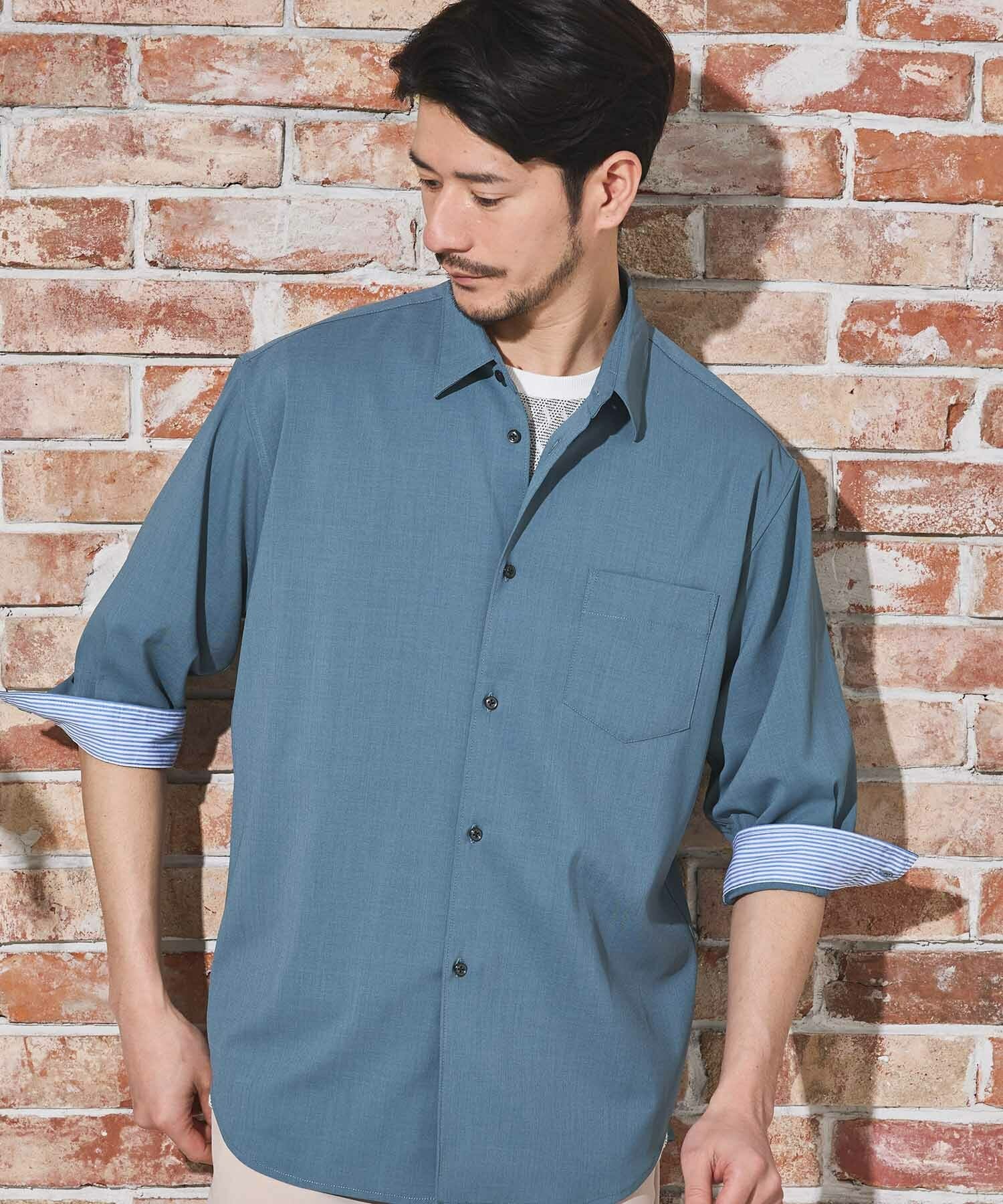 7分袖丈シャツ ストレッチカチオン七分袖シャツ｜メンズファッション通販 MEN'S