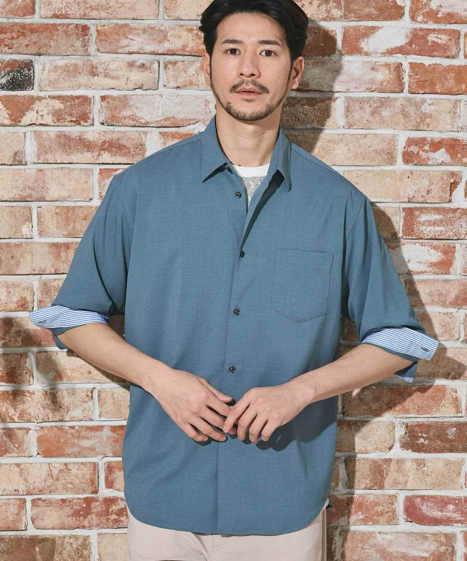ビビパンプ七分袖M ストレッチカチオン七分袖シャツ｜メンズファッション通販 MEN'S