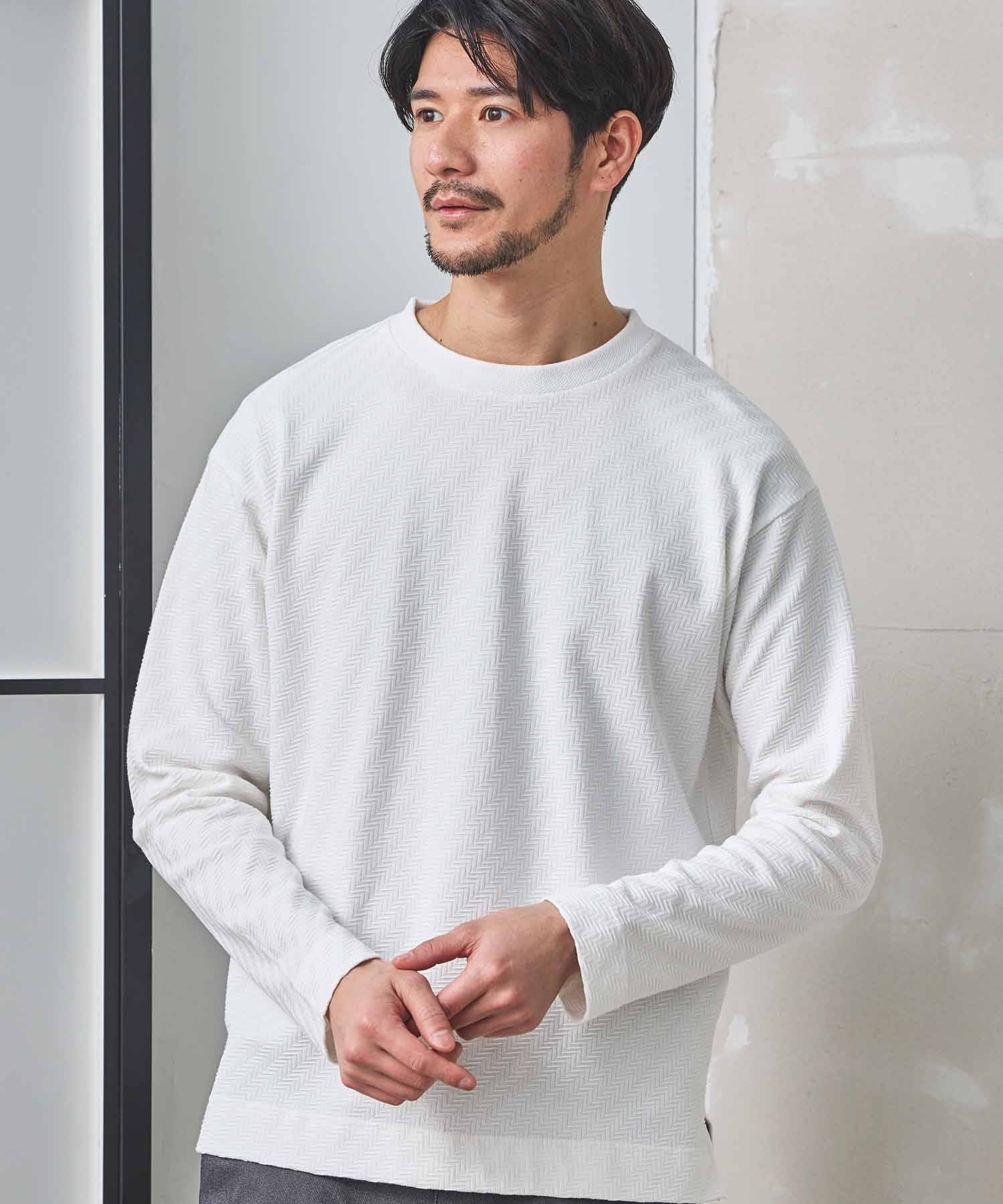 口豪奢 シェブロン柄リンクスジャガードロンT｜メンズファッション通販 ウェア