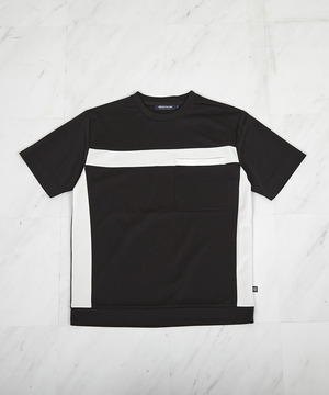 【接触冷感】キシリトールパネル切り替えポンチTシャツ