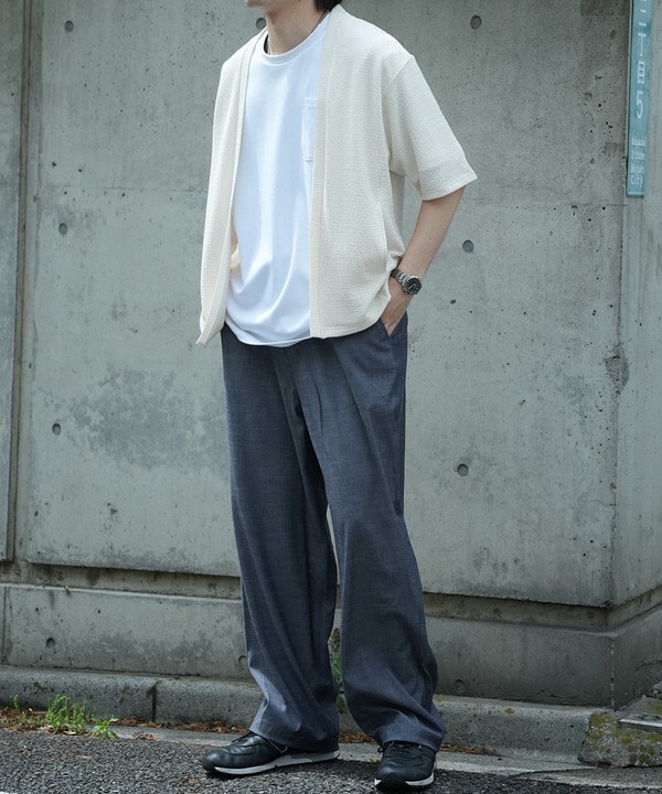 *WEB限定 シアー ジャガード 5分袖 ボタンレスカーディガン 詳細画像 11
