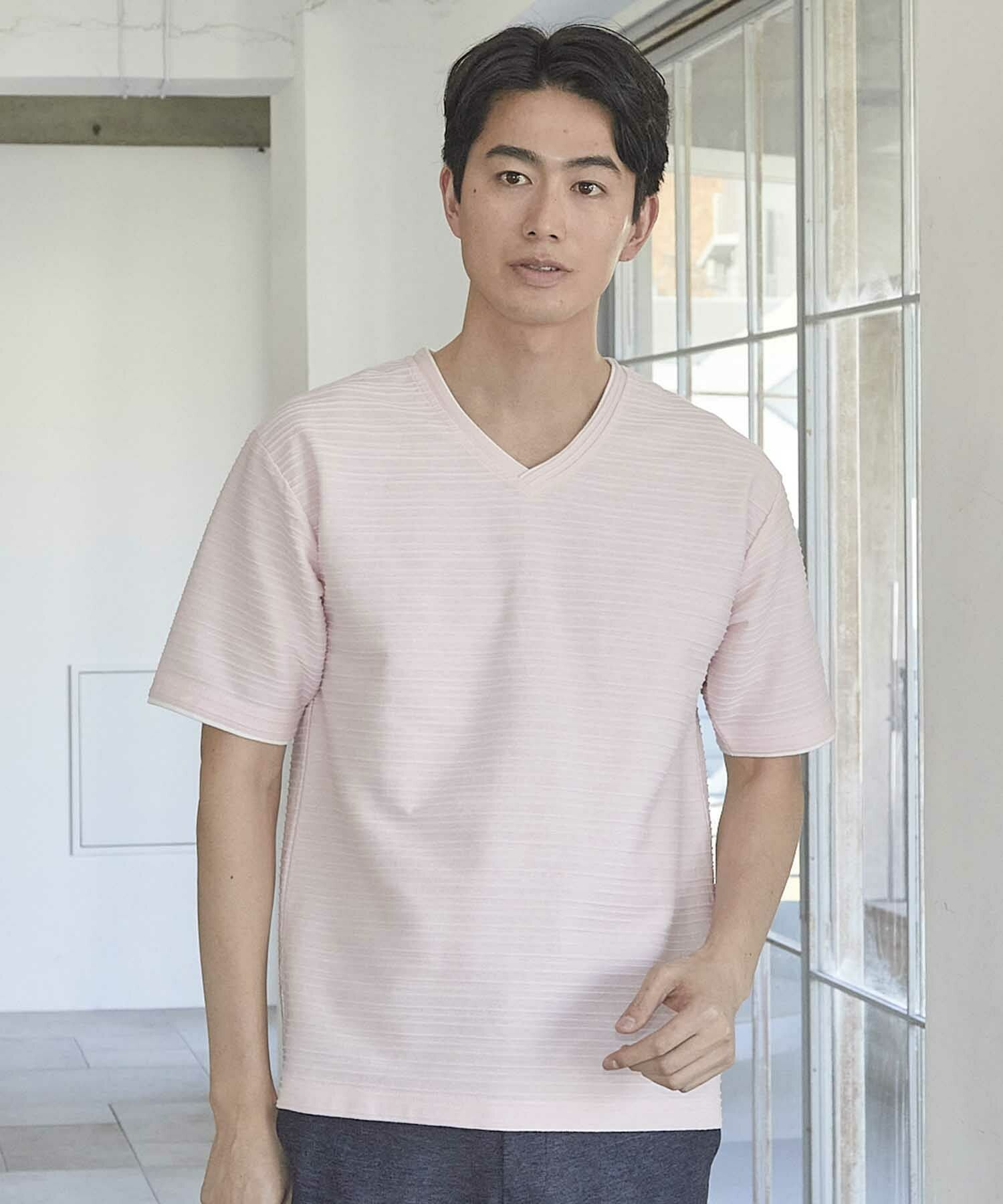 専用です♡ タックジャガードVネックTシャツ｜メンズファッション通販 MEN'S BIGI