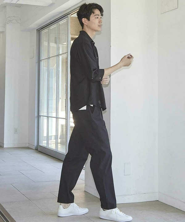 タックストライプローン7分袖シャツ 詳細画像 4