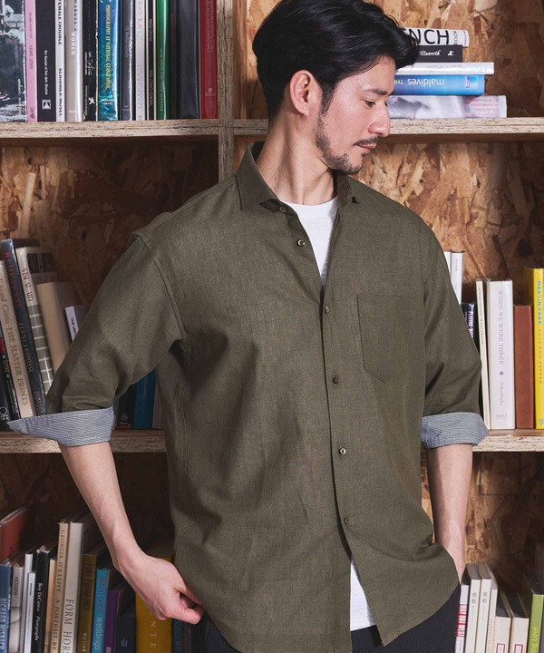 COOL MAX フレンチリネン 7分袖シャツ 詳細画像 12