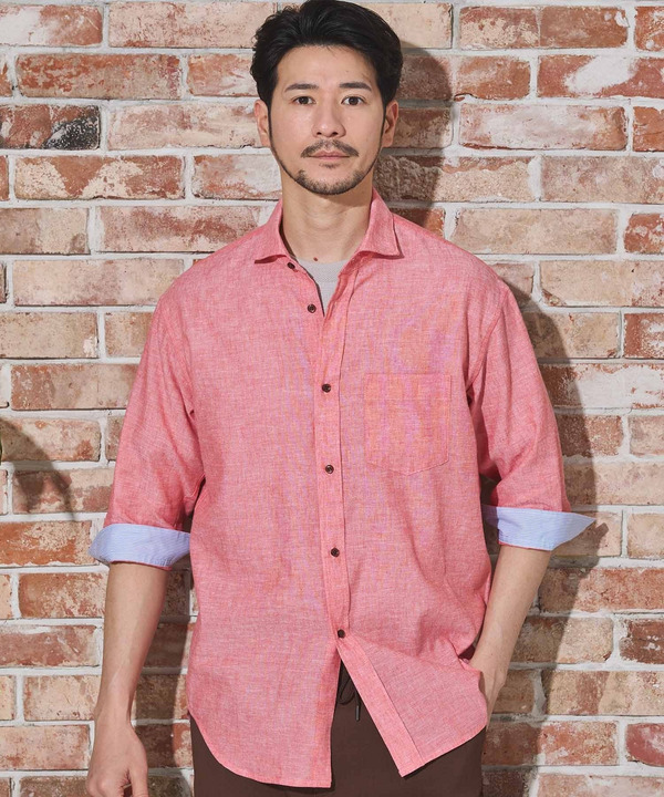 COOL MAX フレンチリネン 7分袖シャツ 詳細画像 13