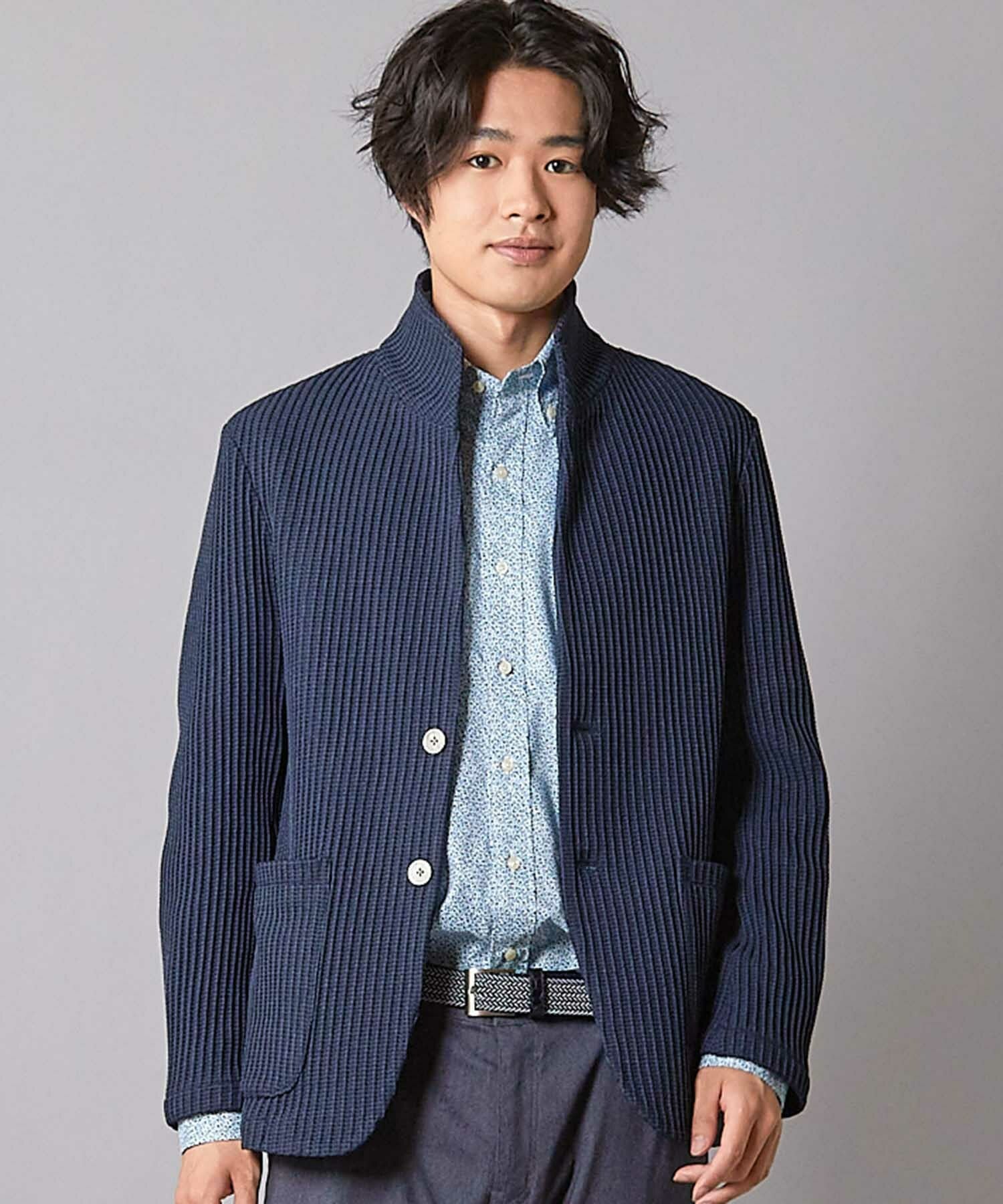 ポリニットスタンドカラーJKT｜メンズファッション通販 MEN'S