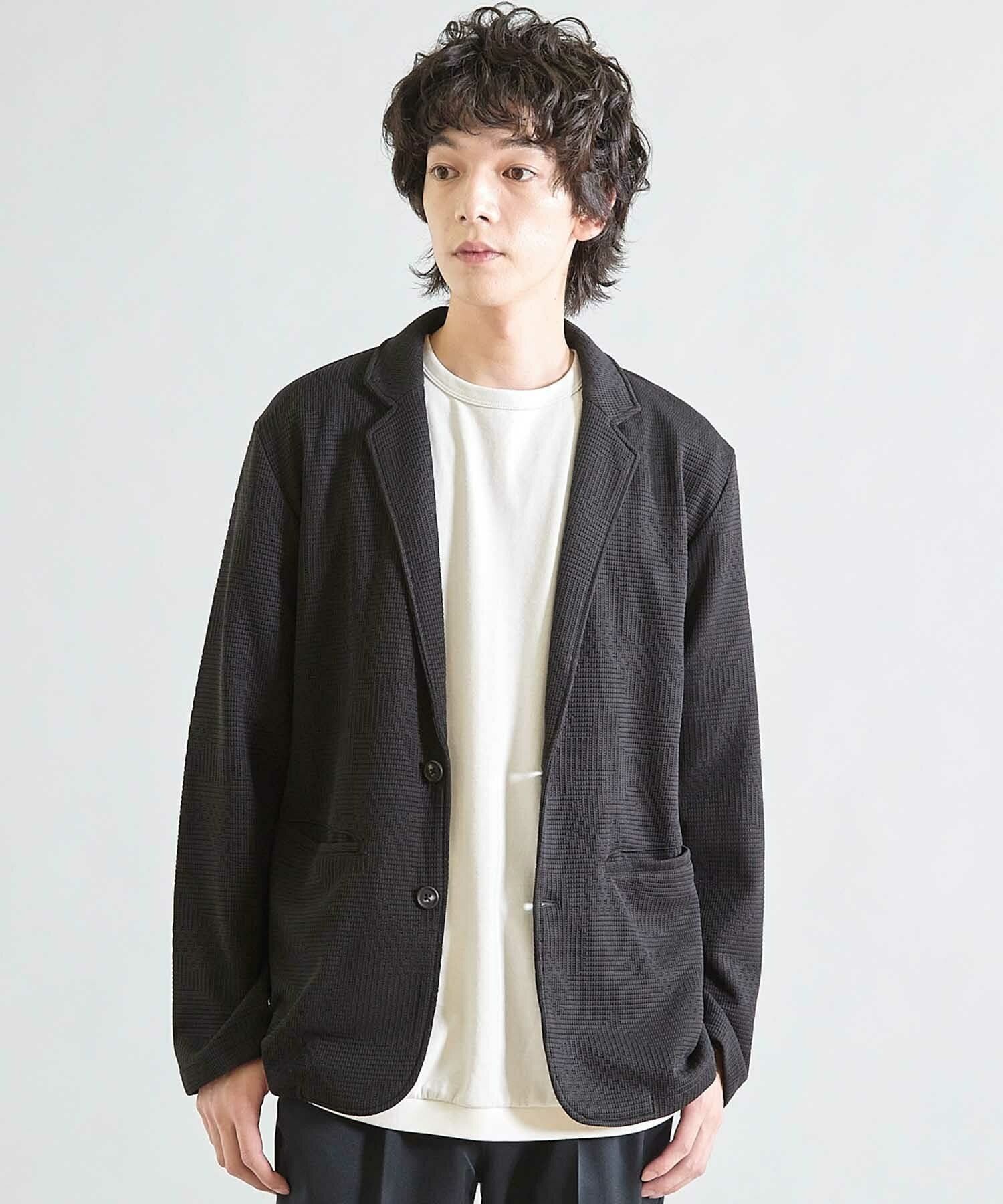 シャギーBIGジャケット H＞モヘヤウールシャギー ビッグジャケット