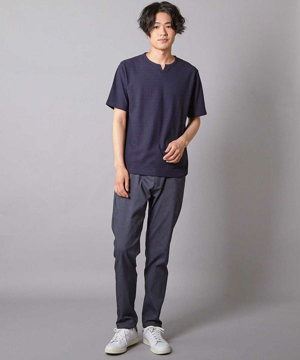 リンクスジャガード キーネックTシャツ 詳細画像 10