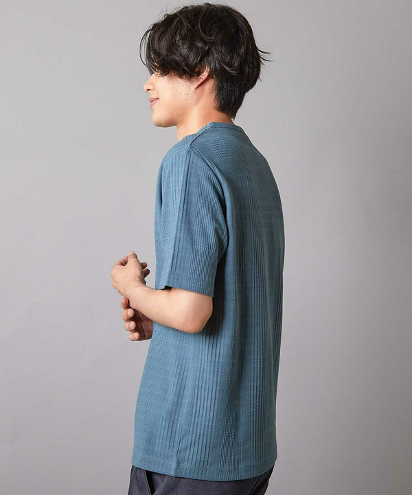 リンクスジャガード キーネックTシャツ 詳細画像 13