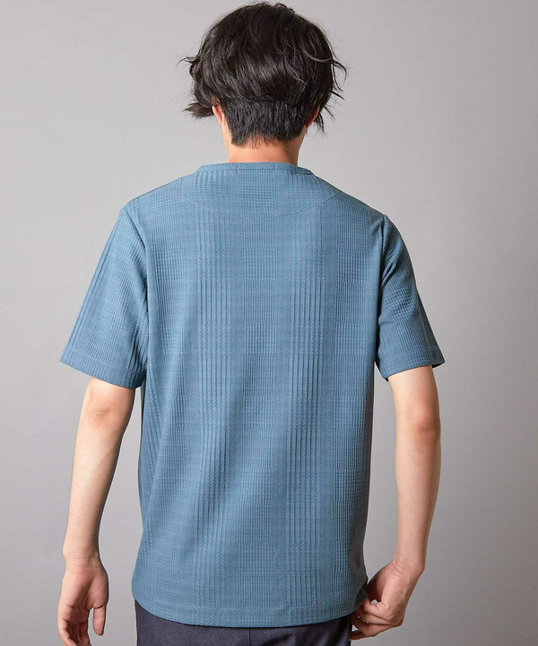 リンクスジャガード キーネックTシャツ 詳細画像 14