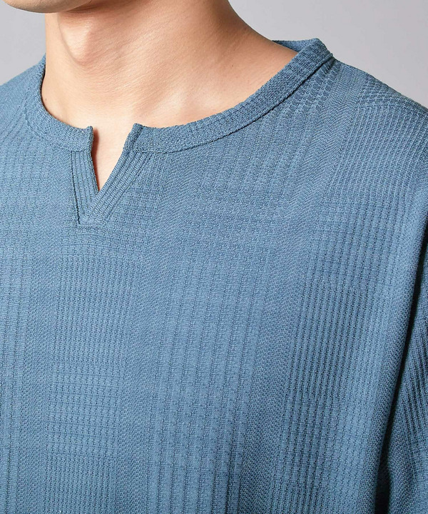 リンクスジャガード キーネックTシャツ 詳細画像 15