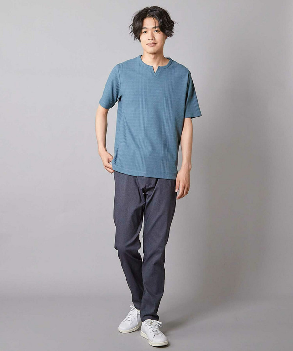 リンクスジャガード キーネックTシャツ 詳細画像 16