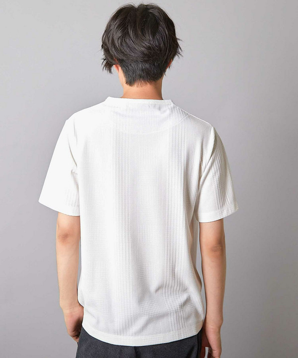 リンクスジャガード キーネックTシャツ 詳細画像 4