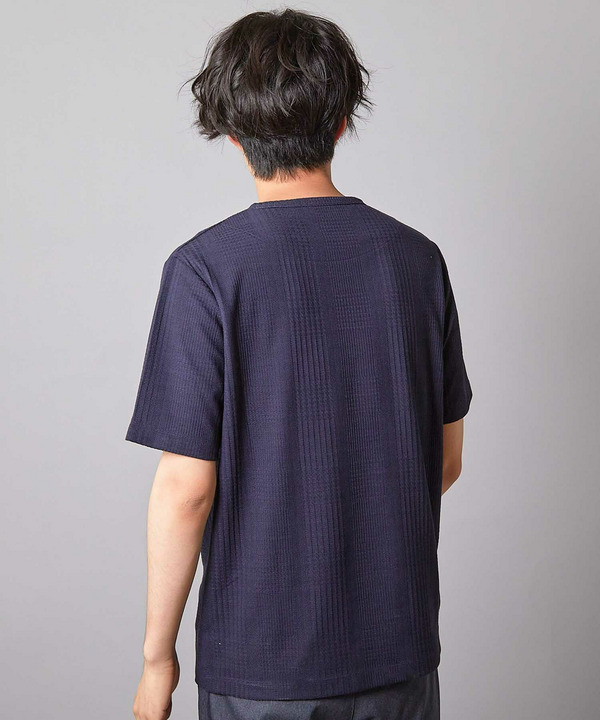 リンクスジャガード キーネックTシャツ 詳細画像 8
