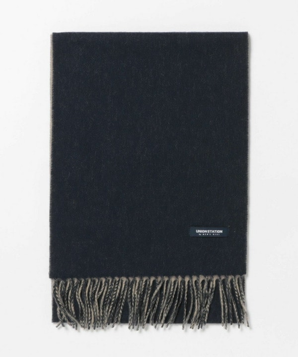 カシミア混リバーシブルマフラー 詳細画像 ネイビー 1