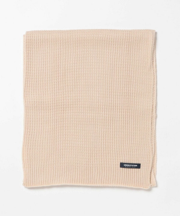 ワッフルニットマフラー 詳細画像 ベージュ 1