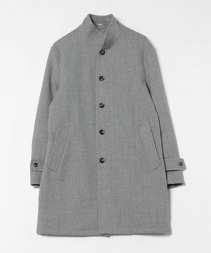 ウール調ヘリンボーンコート