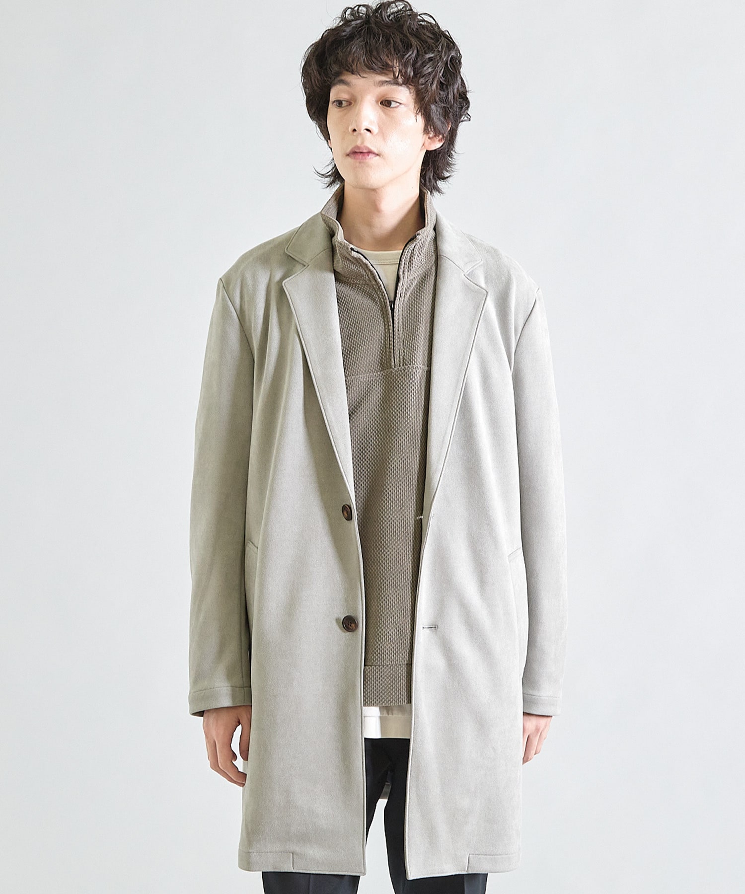 ビーガンスウェード チェスターコート｜メンズファッション通販 MEN'S