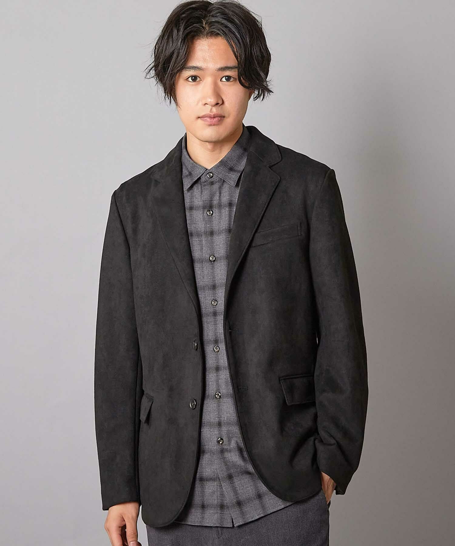 リラックスフィットフェイクスエードジャケット｜メンズファッション
