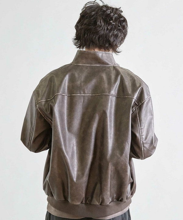 ビーガンレザースタンドブルゾン 詳細画像 13