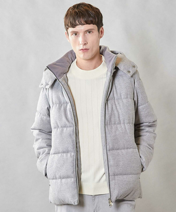 【THERMOLITE / サーモライト】カルゼウールライク中綿ブルゾン 詳細画像 ライトグレー 1