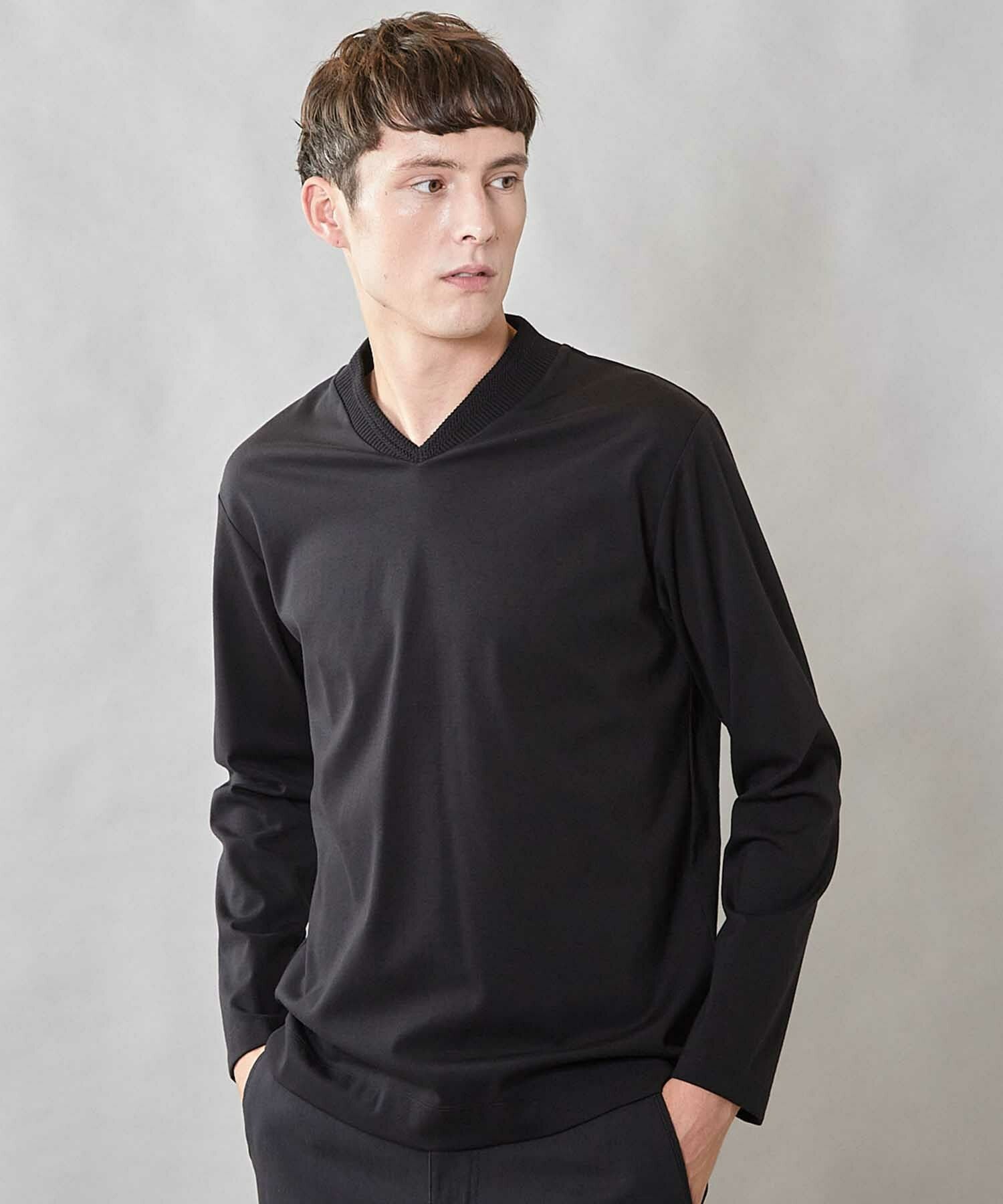 その他 Tocchi デオトラント素材】シルケットライクポンチ VネックジャケT｜メンズ