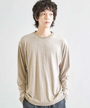 ミルジャガードジオメトリック柄クルーネック