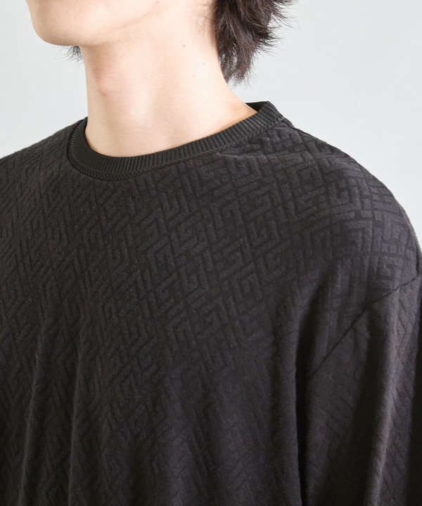 ミルジャガードジオメトリック柄クルーネック 詳細画像 11