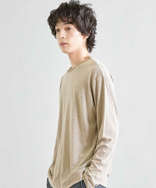 ミルジャガードジオメトリック柄クルーネック 詳細画像 2