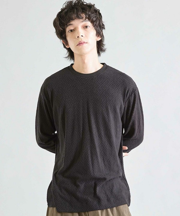 ミルジャガードジオメトリック柄クルーネック 詳細画像 7