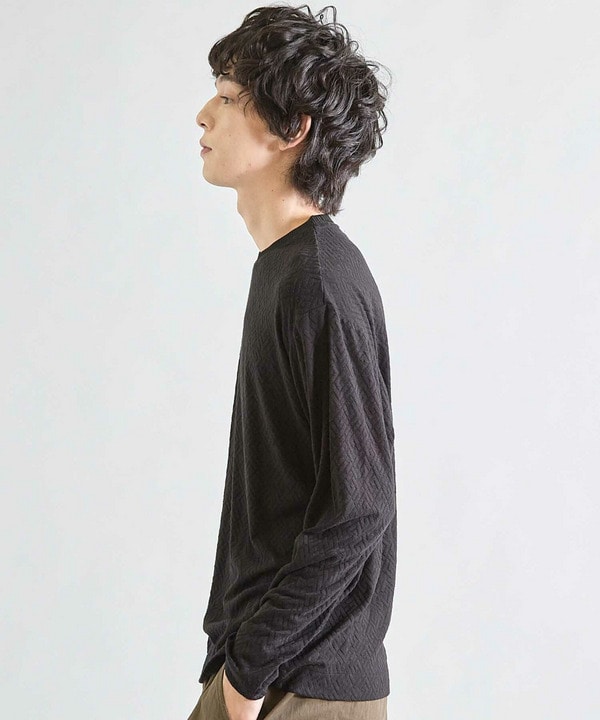 ミルジャガードジオメトリック柄クルーネック 詳細画像 9