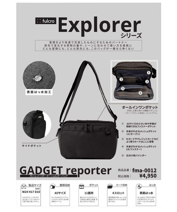 Explorerショルダーガジェットリポーター 詳細画像 1