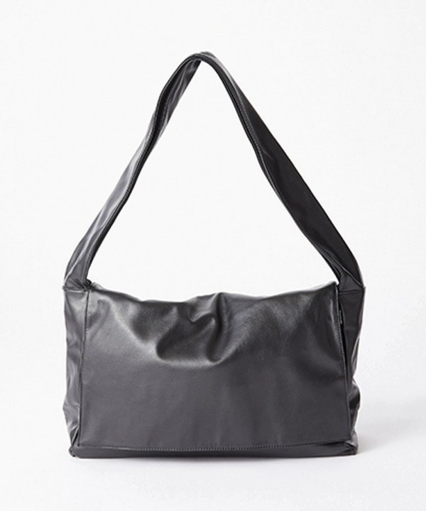 PUレザービッグショルダーバッグ 詳細画像 12