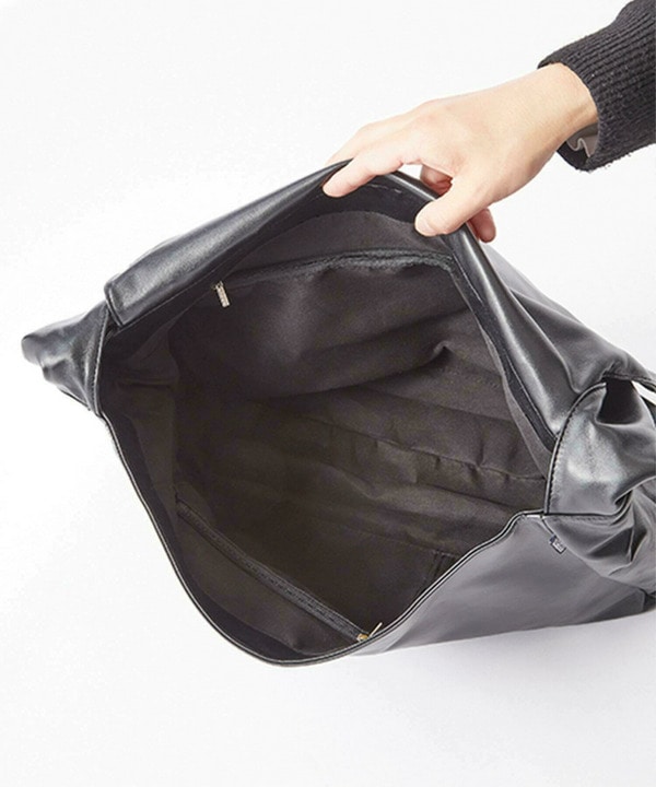 PUレザービッグショルダーバッグ 詳細画像 16