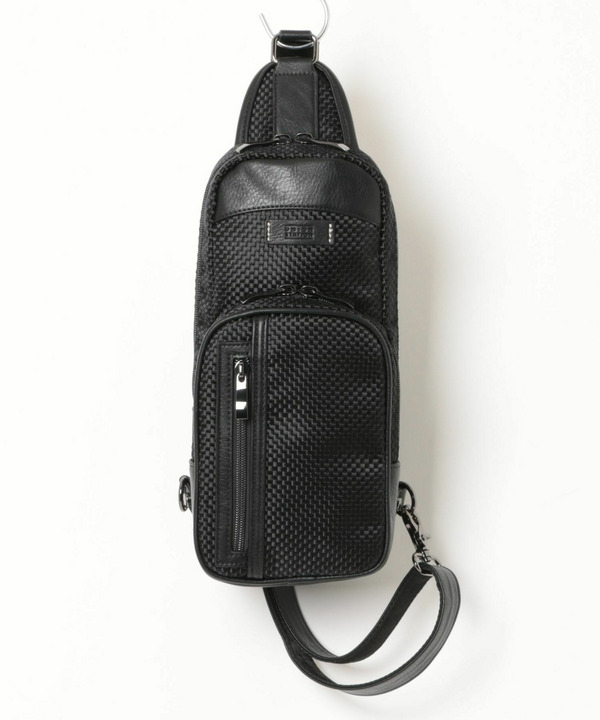 イチマツ柄ボディバッグ 詳細画像 ブラック&times;ブラック 1