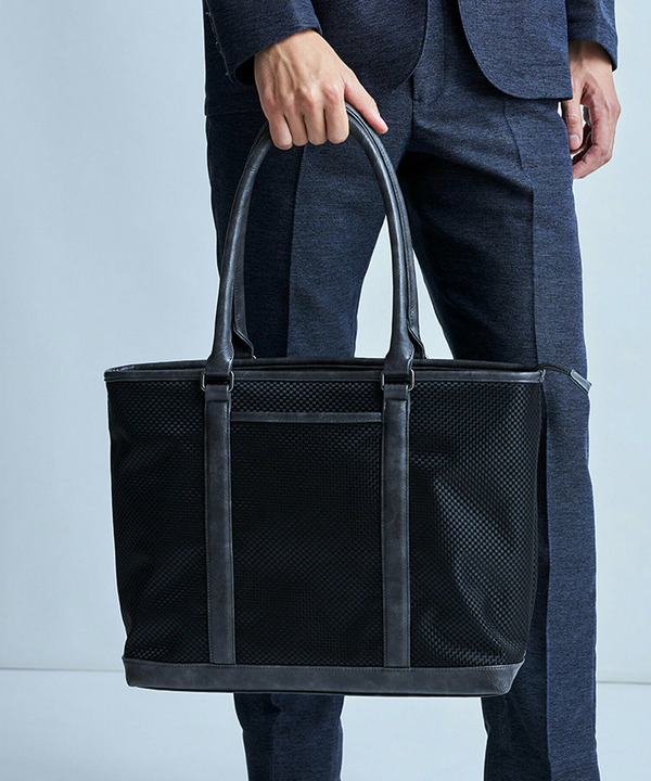 イチマツ柄トートバッグ 詳細画像 ブラック×ブラック 1