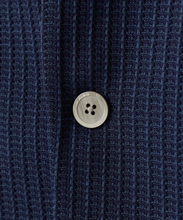 ワッフルニットジャガード スタンドカラージャケット 詳細画像 14