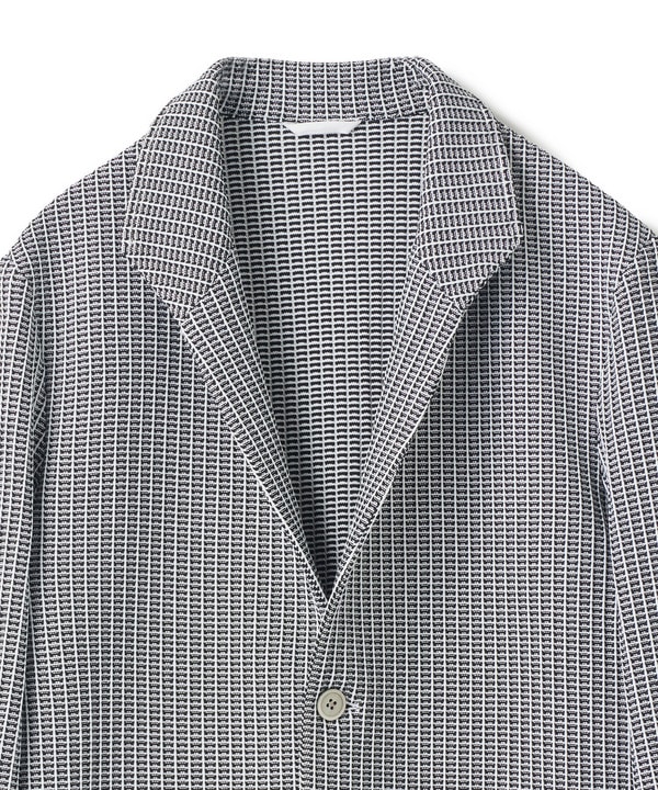 ワッフルニットジャガード スタンドカラージャケット 詳細画像 15