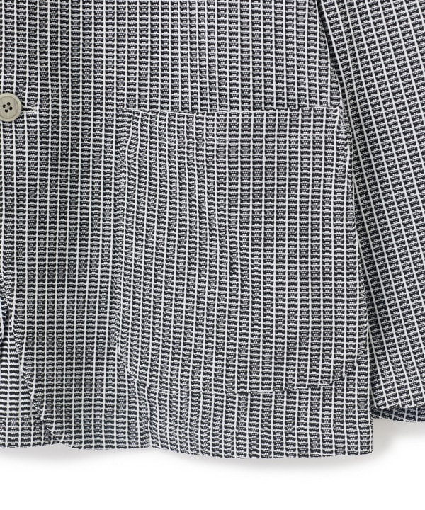 ワッフルニットジャガード スタンドカラージャケット 詳細画像 17