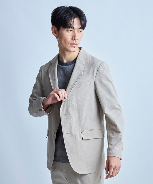 テックチリメンテーラードジャケット 詳細画像 1