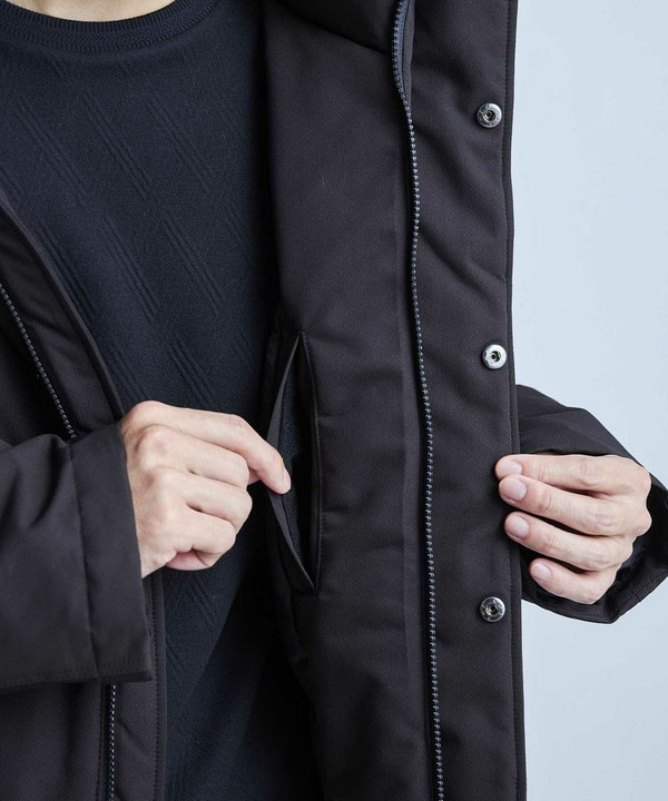 【撥水加工】ツイル中綿アーミーフーデッドジャケット 詳細画像 9