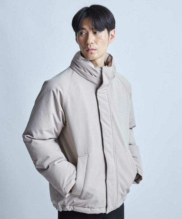 【撥水加工】ツイル中綿アーミーフーデッドジャケット 詳細画像 ベージュ 1